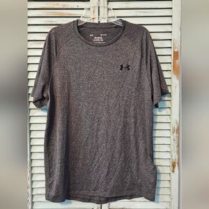 UNDER ARMOUR The Tech Tee Adult Small Gray Short Sleeve Activewear Workout Shirt